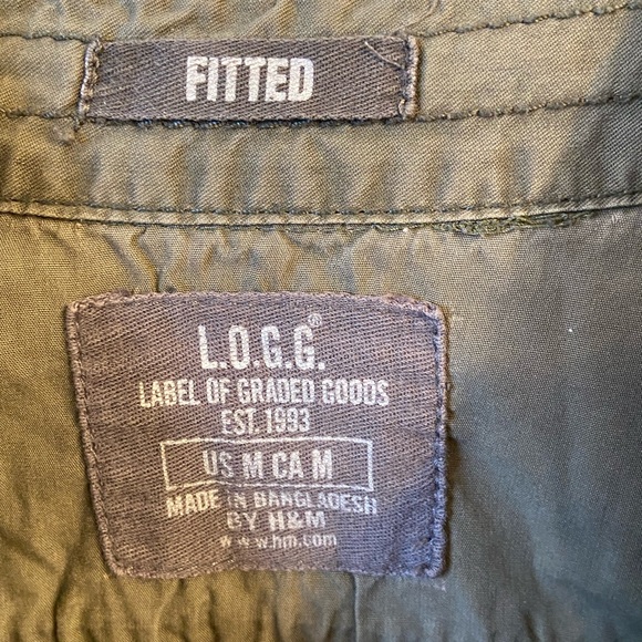 Army Green Mens Shirt - Picture 3 of 3